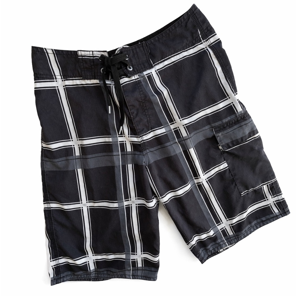Men’s Board Shorts black white swim size 30
